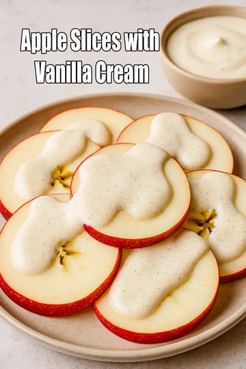 Apple Slices With Vanilla Cream ( Low Calorie Healthy Cooking) Recipe
