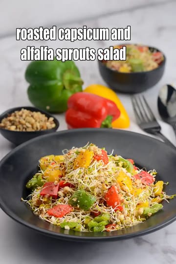 Roasted Capsicum And Alfalfa Sprouts Saladâ Recipe