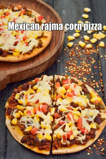 Mexican Rajma Corn Pizza Recipe