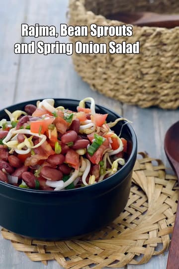 Rajma Recipe (Bean Sprouts And Spring Onion Salad)