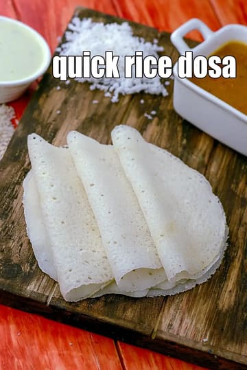 Quick Rice Dosa Recipe (Instant Rice Dosa)