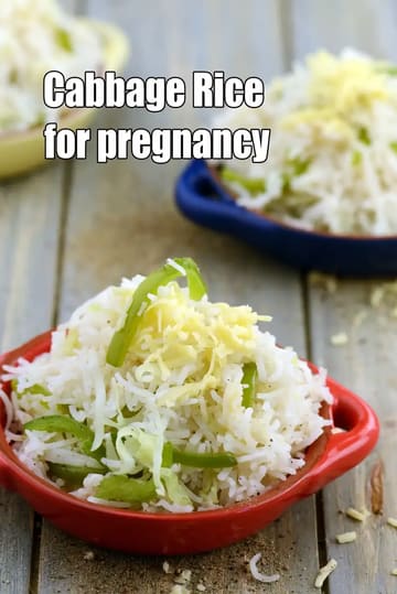 Indian Style Cabbage Rice For Pregnancy Recipe