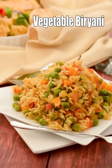 Healthy Vegetable Biryani Recipe (Brown Rice Biryani)