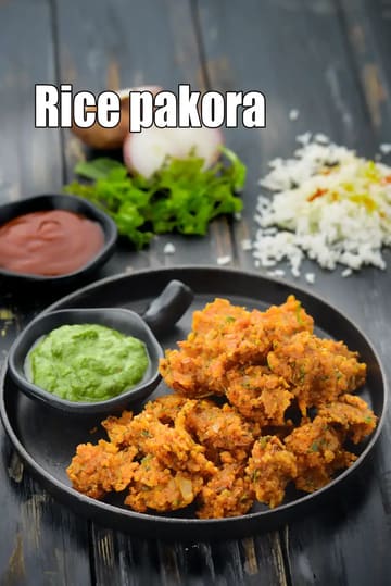 Rice Pakora Recipe (Chawal Ke Pakode)