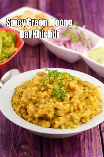 Green Moong Dal Khichdi Recipe (Moong Dal And Rice Khichdi)