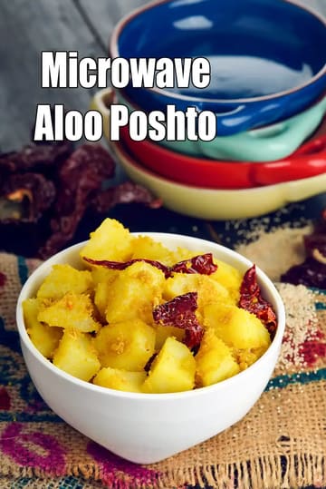 Microwave Aloo Poshto Recipe (Quick Aloo Posto)