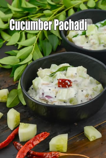 Cucumber Pachadi Recipe (Kerala Style Vellarikka Pachadi)