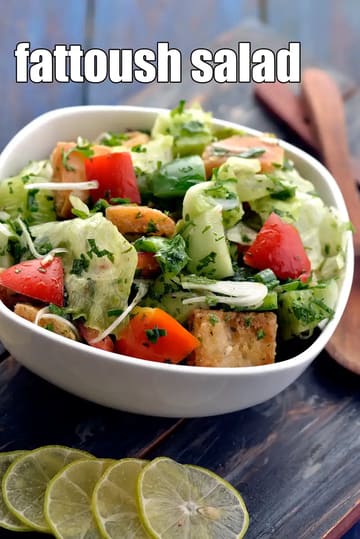 Fattoush Salad Recipe (Middle Eastern Fattoush Salad)