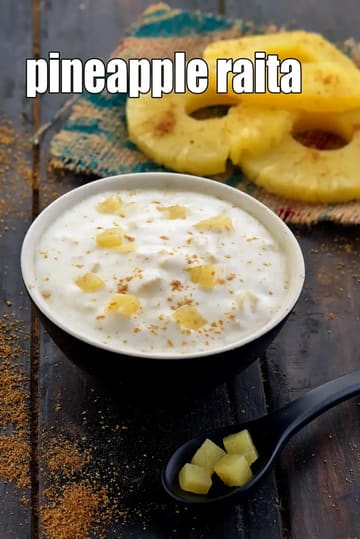 Pineapple Raita Recipe (Â Ananas Raita)