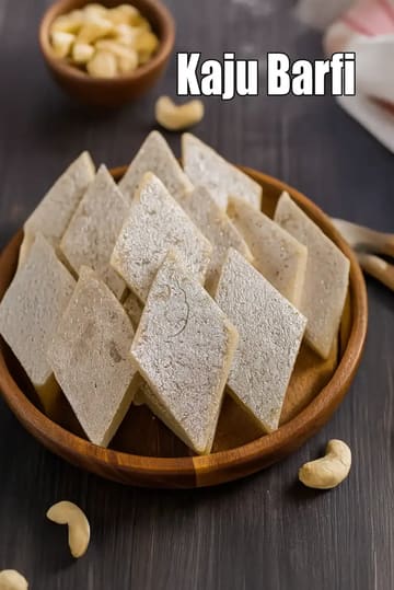 Kaju- Barfi Recipe (Homemade Kaju Barfi)