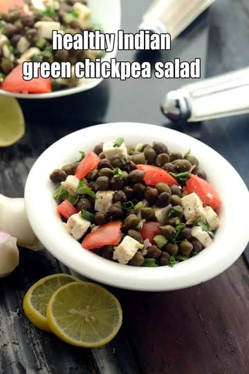 Healthy Indian Green Chickpea Salad Recipe