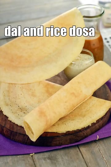 Dal And Rice Dosa Recipe (Mixed Dal Dosa)