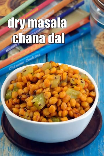 Dry Masala Chana Dal Recipe (Jain Cucumber Chana Dal Sabzi)