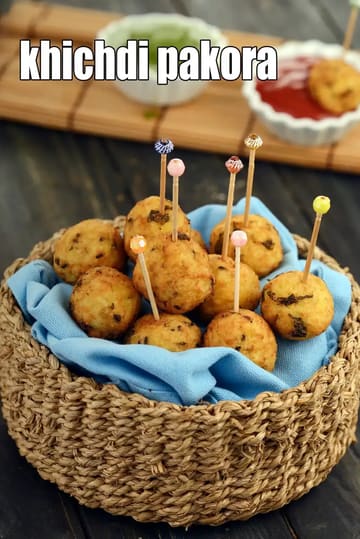 Khichdi Pakora Recipe (Leftover Khichdi Pakoda)
