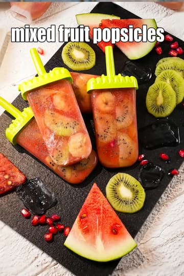 Mixed Fruit Popsicles Recipe