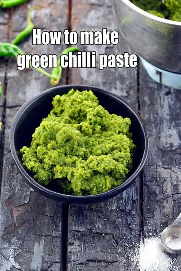 How To Make Green Chilli Paste Recipe (Green Chilli Paste)
