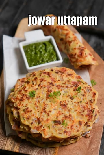 Jowar Uttapam Recipe (Instant Jowar Uttapam)