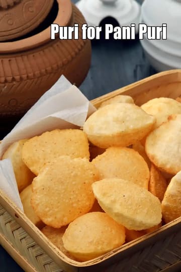 Puri For Pani Puri Recipe (Golgappa Puri)