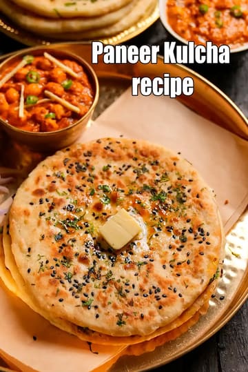 Paneer Kulcha Recipe (Punjabi Style Paneer Kulcha On Tava)
