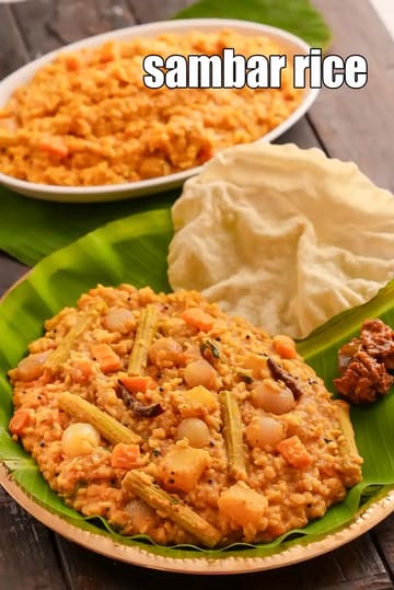 Sambar Rice Recipe (Sambar Sadam)
