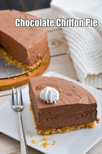 Chocolate Chiffon Pie ( Eggless Desserts ) Recipe