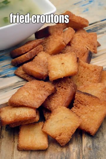 Croutons Recipe (Homemade Croutons Indian Style)