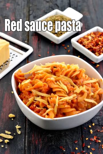 Red Sauce Pasta Recipe (Pasta In Red Sauce)