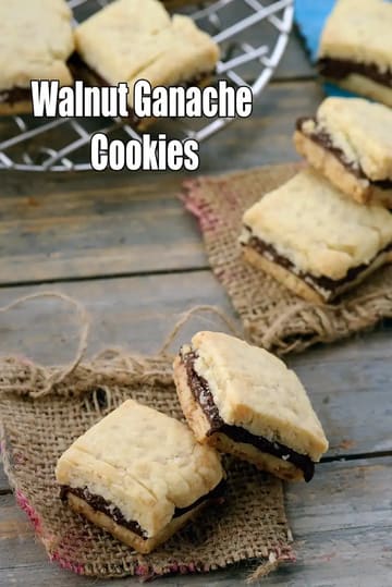 Walnut Ganache Cookies Recipe (Chocolate Recipes)