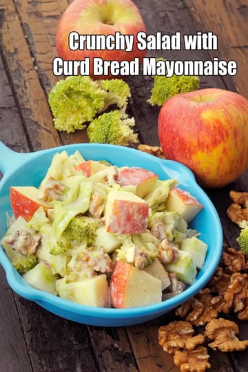 Crunchy Salad With Curd Bread Mayonnaise Recipe