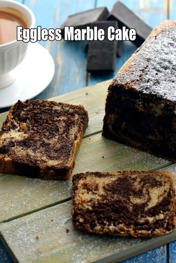 Eggless Marble Cake Recipe (Marble Cake)