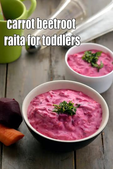 Carrot Beetroot Raita For Toddlers Recipe