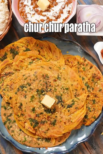 Chur Chur Paratha Recipe (Garlic Chur Chur Roti)
