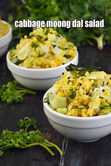 Cabbage Moong Dal Salad Recipe