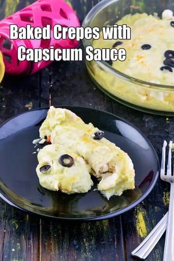 Baked Crepes With Capsicum Sauce Recipe