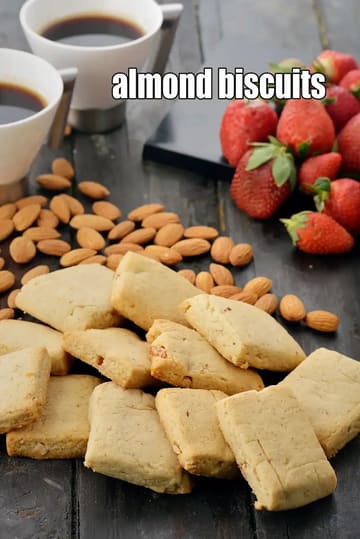 Almond Biscuits Recipe (Indian Almond Butter Biscuits)