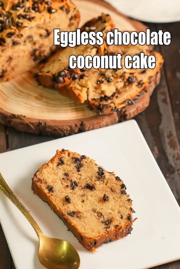 Eggless Chocolate Coconut Cake Recipe