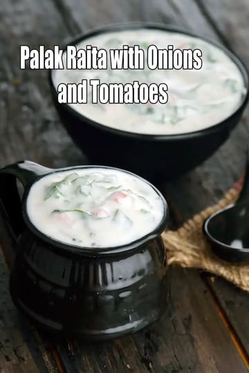 Palak Raita With Onions And Tomatoes Recipe