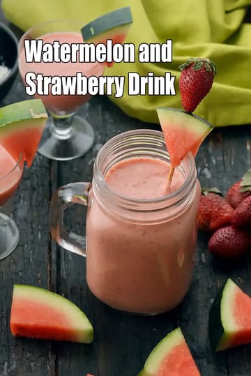 Watermelon And Strawberry Drink Recipe