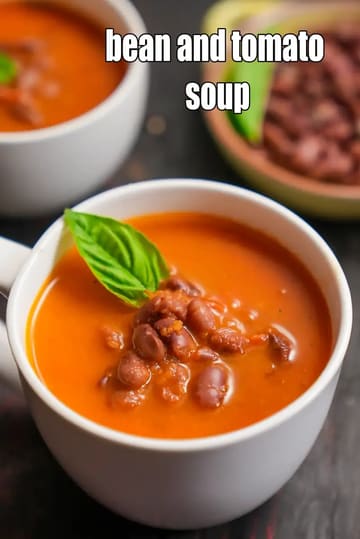 Bean And Tomato Soup Recipe (Rajma Tomato Soup)