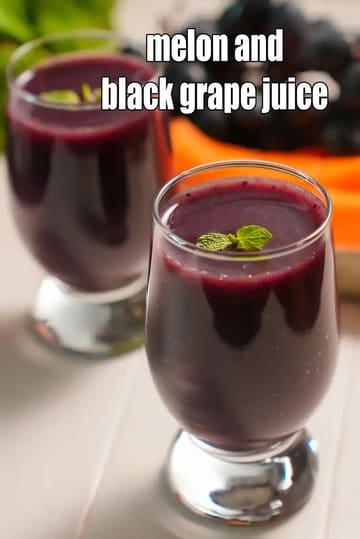 Melon And Black Grape Juice Recipe (Cantaloupe Grape Juice)