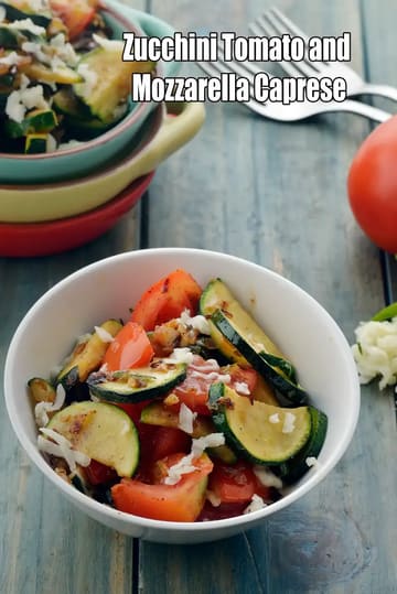 Zucchini Tomato And Mozzarella Caprese Recipe
