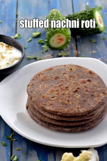 Stuffed Nachni Roti Recipe