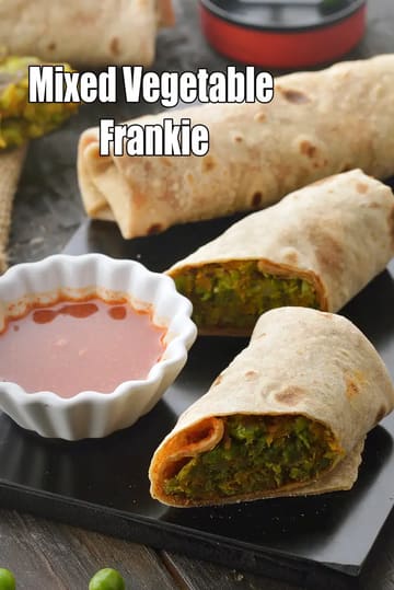 Mixed Vegetable Frankie Recipe (Whole Wheat Frankie)