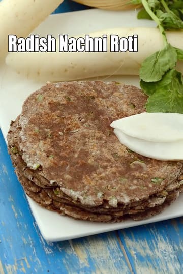 Mooli Nachni Roti Recipe (Healthy Radish Nachni Roti)
