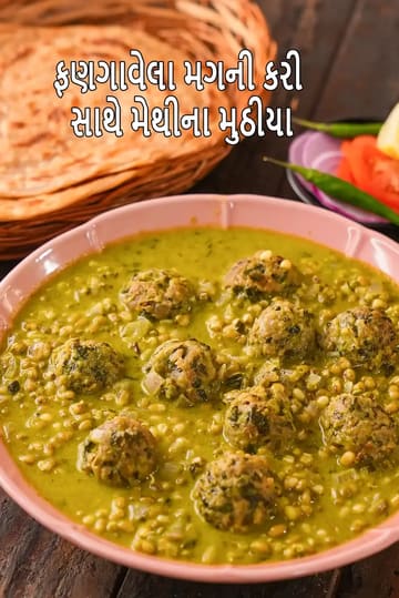 Sprouted Curry with Methi Muthia