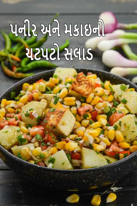 પનીર અને કોર્ન ચટપટા સલાડ રેસીપી
