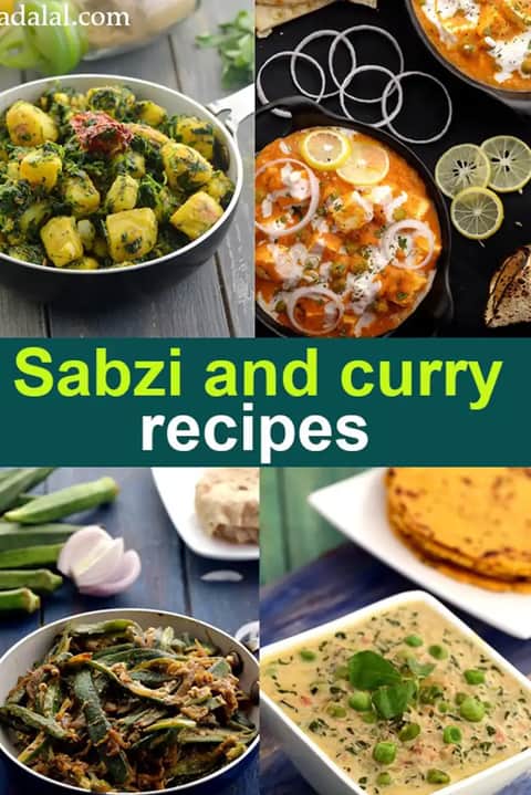 Indian Vegetarian Sabzi and Curry