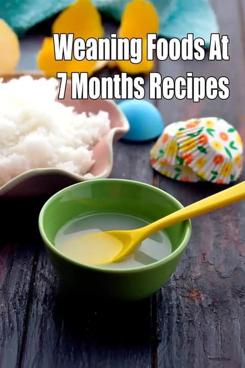 Weaning foods at 7 months