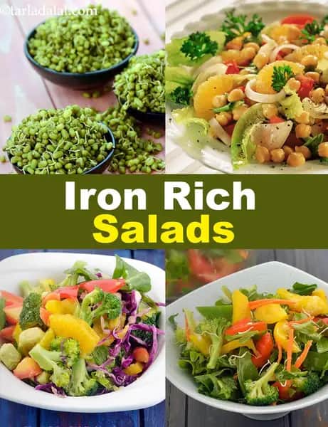 Iron rich Indian vegetarian salad recipes