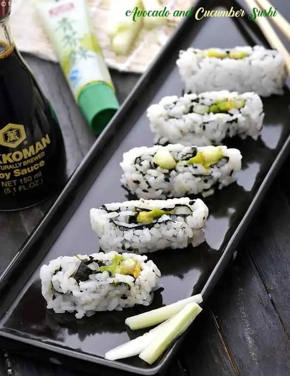 Avocado And Cucumber Sushi Recipe